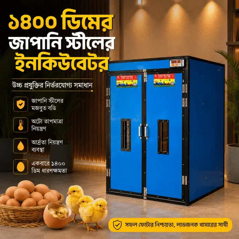 ১৪০০ ডিমের জাপানি স্টিল বডি ফুল অটো ইনকিউবেটর